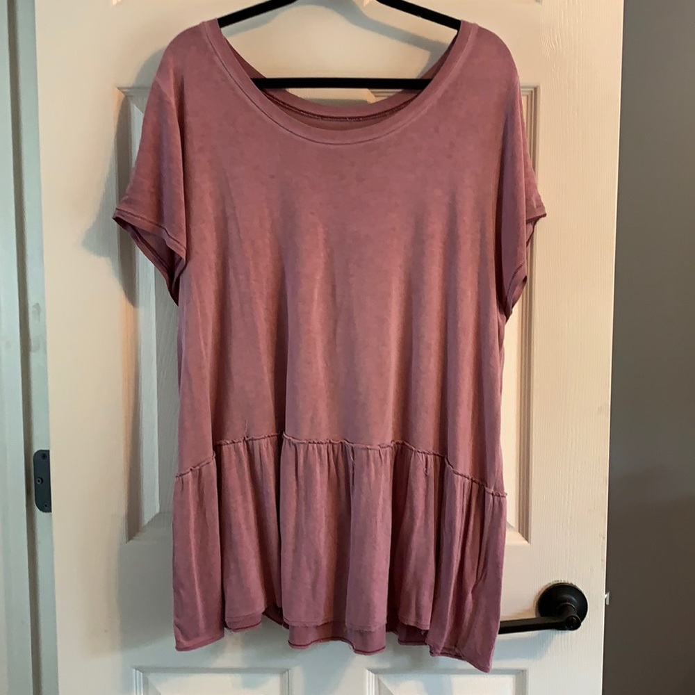 Pink Peplum Top
